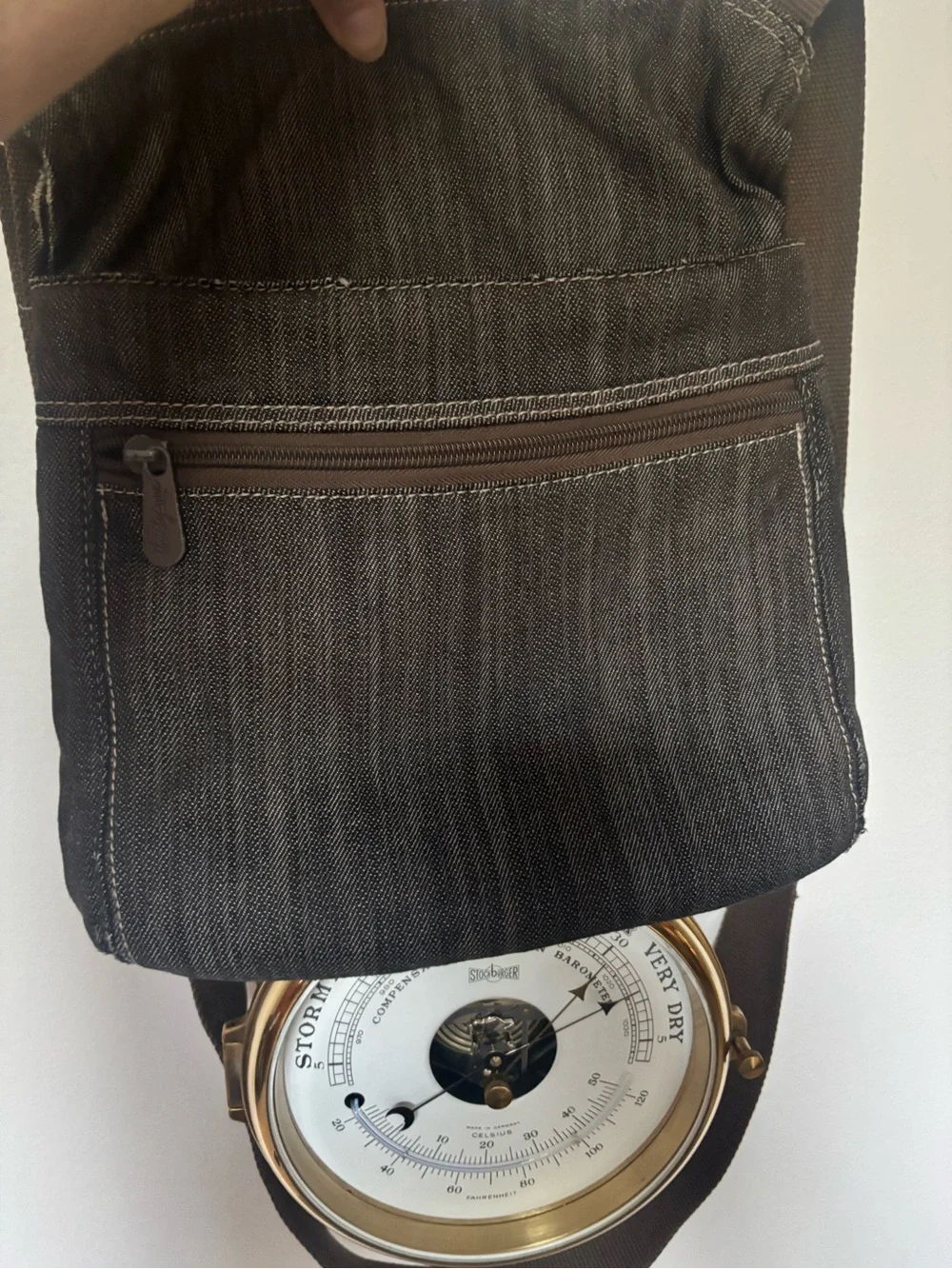 thirty-one Dark Brown Men's Messenger Crossbody Bag